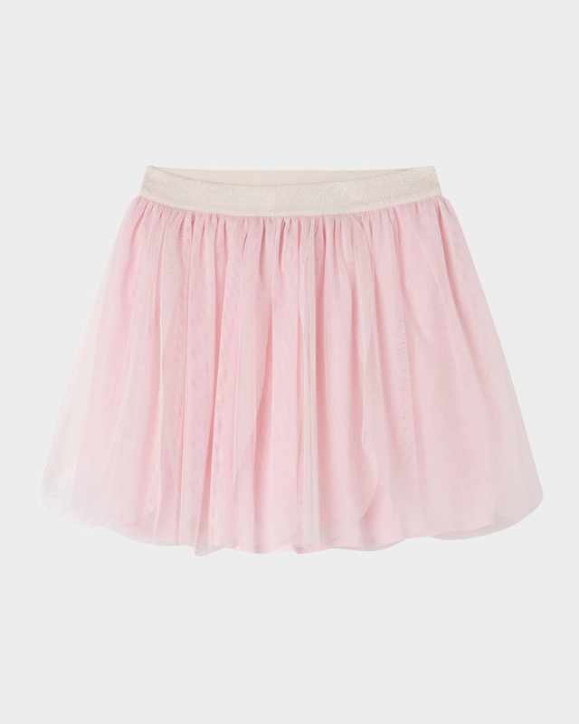 Girl's Short Glittery Tulle Skirt, Size 4-10